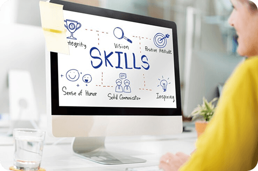 Person studying code on multiple monitors.